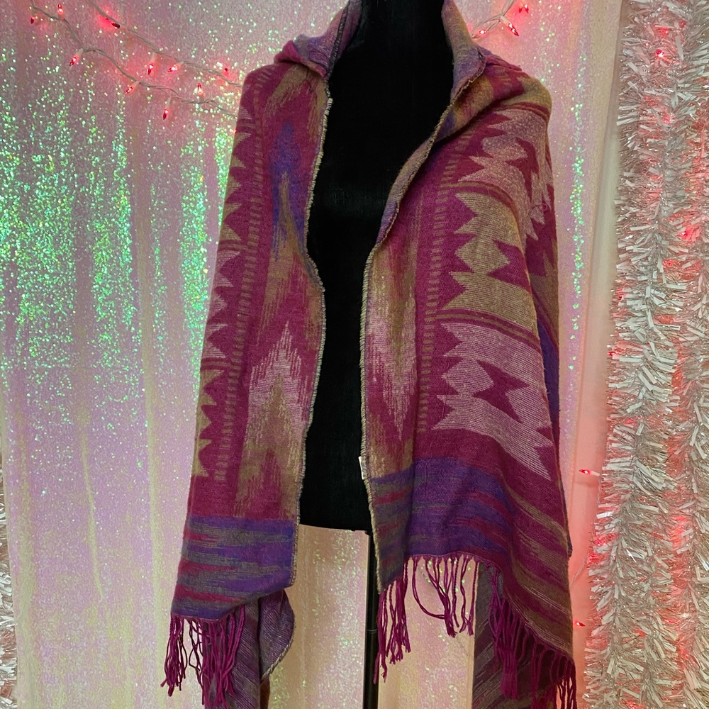 Hooded festival cape with hood